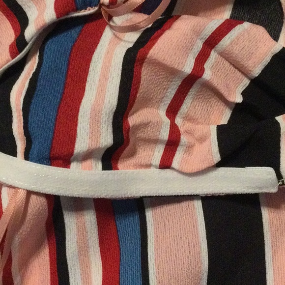 Favlux Strapless Vertical Striped Top Large Pink - Picture 7 of 7